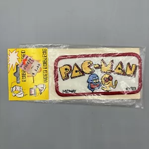 Vintage 1982 PAC-MAN Emblemi Video Ricamati Ferro su Patch NOS - Foto 1 di 9
