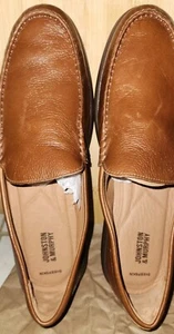 259256 MS50 BRANNON MENS SHOES SIZ 12 M TAN LEATHER SLIP ON BY JOHNSTON & MURPHY - Picture 1 of 7
