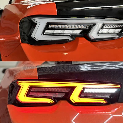 Luzes traseiras de LED transparentes para Chevrolet Chevy Camaro 2019-2025 lâmpadas traseiras sequenciais - Imagem 1 de 4