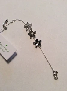 Kate Spade Bed Of Roses Black And White Flower Bracelet #139K - Picture 1 of 4