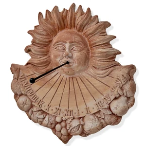 Toocook Meridiana solare in terracotta da parete per esterno 33x35x4 cm - Imagen 1 de 4