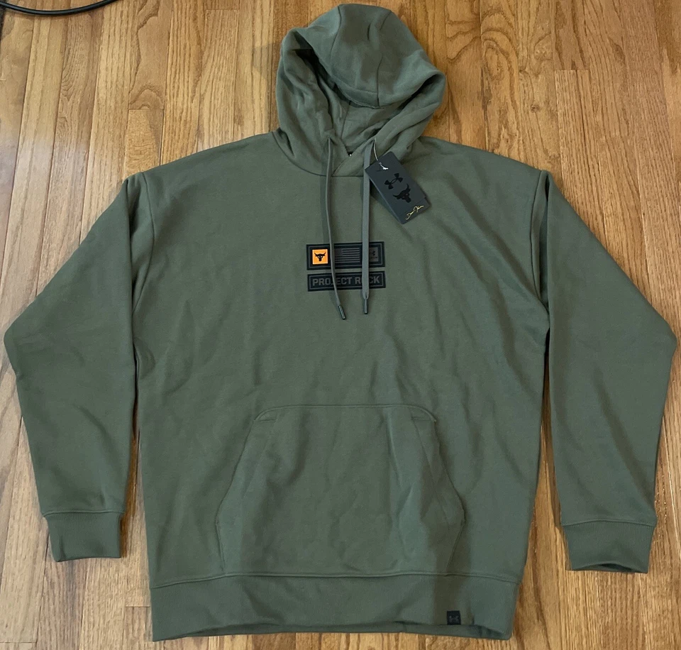 Sudadera con capucha Under Armour Project Rock Veterans Day Terry para hombre 1382154-390 grande Foto 1 de 1