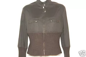 JAMES LAKELAND LADIES' WOMEN'S WOOL & DENIM KHAKI JACKET SIZE M BUST 36" - Picture 1 of 6