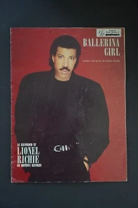VTG 1986 CHERRY LANE LIONEL RICHIE BALLERINA GIRL PIANO SHEET MUSIC - Picture 1 of 2