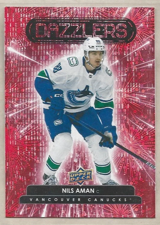Nils Aman Vancouver Canucks 2022-23 Upper Deck One Dazzlers Red #DZ-62 - Image 1 of 1