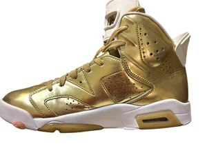 Scarpe da basket Nike Air Jordan 6 Pinnacle 10 oro 854271-730 sneaker senza scatola - Foto 1 di 15