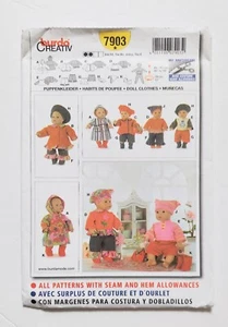 Burda Sewing Pattern 7903 Creativ Baby Doll Clothes Jacket Pants Uncut 2007 - Picture 1 of 5