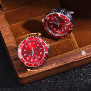 RED Luxury Watch Cufflinks High quality Working dial Watch Cufflinks - Picture 1 of 4
