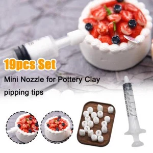 19pcs Set Mini Nozzle For Pottery Clay Pipping Tips DIY νа Miniature M7F1 L8O7 - Picture 1 of 18