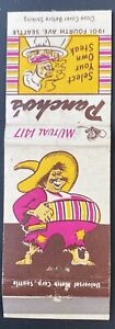 Vintage matchbook cover  pancho's select your own Steak