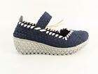 Adesso Navy Low Wedge Fabric Trainers Uk 3 Eu 36 New