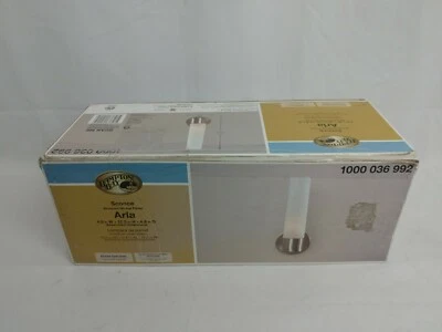 Aplique de níquel cepillado de 1 luz Hampton Bay Arla con tubo de vidrio grabado Foto 1 de 3