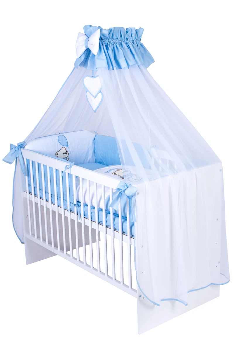 Babybett-Himmel Aus Baumwolle: Bärchen Rosa, 150x210cm, Für Geborgenheit & Lichtschutz