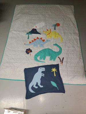Crate & Kids "Dinosaur" Twin Quilt & Sham - Image 1 of 4