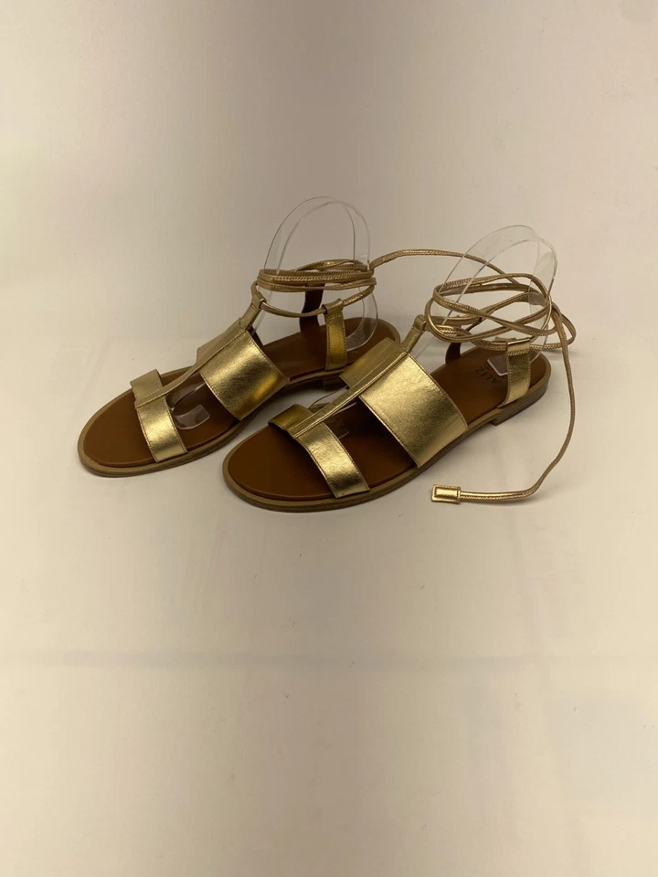 Naturalizer Womens Fayee Gold Strap Lace Up Sandal Sz 9.5 - Image 1 of 4