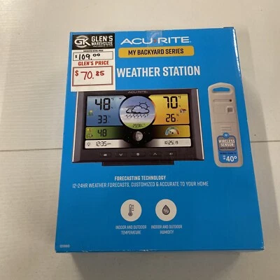 AcuRite Weather Forecaster Wireless Digital Color Display In/Out Sensor/New - Image 1 of 4