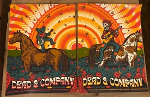 DEAD AND COMPANY SARATOGA SPRINGS NY PRINT POSTER SIGNED MATCHED SET HELTON - Picture 1 of 4