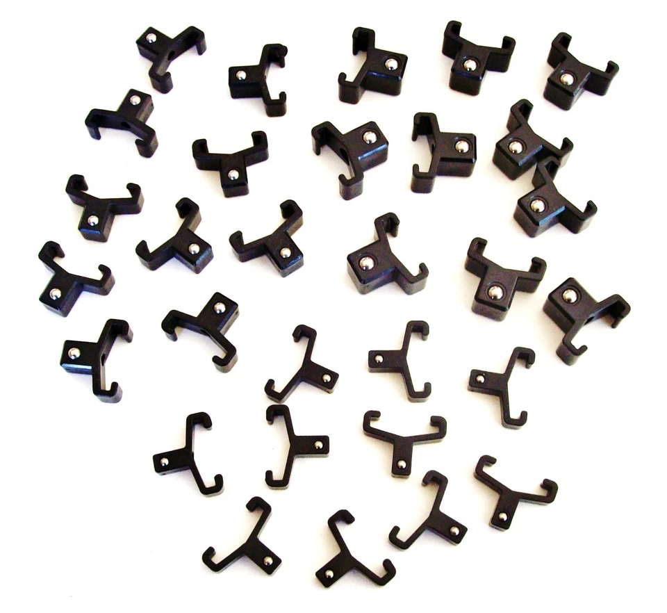 30 GOLIATH INDUSTRIAL ABS 1/4, 3/8, 1/2 BLACK REPLACEMENT SOCKET RACK RAIL CLIPS - Image 1 of 1