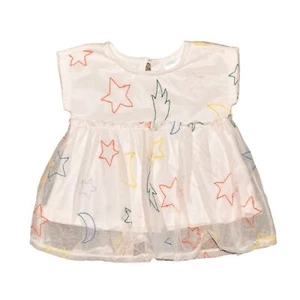HANNAH ANDERSSON NEW $58 Stars & Moon Embroidered Tulle Dress White 60 CM / 3-6M - Picture 1 of 3