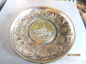 1933 Century of Progress Chicago Feria Mundial plato de plata recuerdo plato bandeja b49 - Imagen 1 de 2