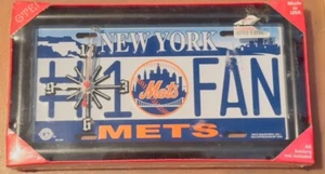 New York Mets New Sealed Quartz License Plate Clock,Get Ready For 2025! - Picture 1 of 1