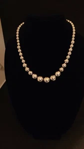 COLLAR NATIVO AMERICANO NAVAJO PLATA ESTERLINA GRADUADO PERLAS NAVAJO 20 - Imagen 1 de 3