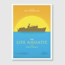 THE LIFE AQUATIC with Steve Zissou (Wes Anderson) - Art Print / Poster A4 A3 A2