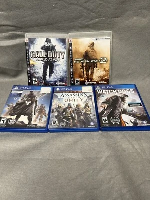 PLAYSTATION GAMES, 2 PS3 CALL OF DUTY & 3 PS4 WATCHDOGS, DESTINY, ASSASSIN'S - Photo 1/4