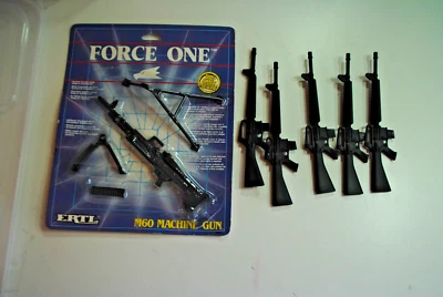 ERTL 1989 FORCE ONE "M60 AMETRALLADORA - SIN USAR, EN CAJA" ESCALA 1:6 + PISTOLAS EXTRA  Foto 1 de 3