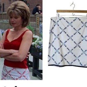 Vintage 90s Floral Embroidered Skirt ASO Dawson's Creek (alt color) Y2K Boho  - Picture 1 of 7