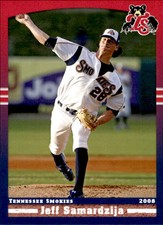 2008 Tennessee Smokies Grandstand #25 Jeff Samardzija Valparaiso Indiana IN Card