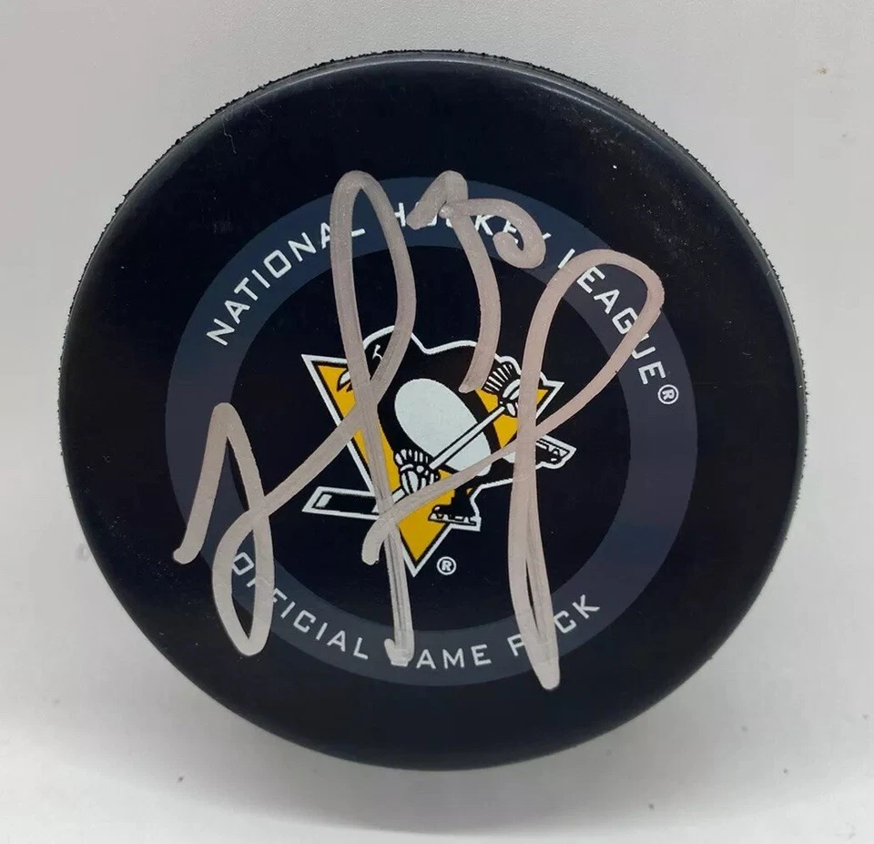 SIGNED OFFICIAL GAME PUCK PITTSBURGH PENGUINS MATT MURRAY NEW - Imagem 1 de 2