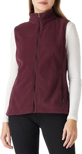Women'S Polar Fleece Zip Vest Outerwear with Pockets,Warm Sleeveless Coat Vest f - Picture 1 of 12