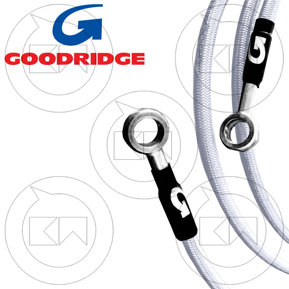 GOODRIDGE KIT TUBI FRENO IN TRECCIA ACCIAIO BIANCO HONDA CBR 1000 RR 2012 Foto 1 de 2