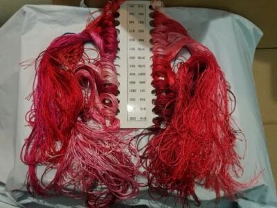 Satin embroidery floss 28 skeins cross stitch thread pink red green yellow - Image 1 of 4