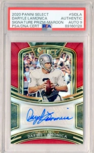 Daryle LaMonica 2020 Panini Select Prizm MAROON Auto /60 PSA 9 - Picture 1 of 2