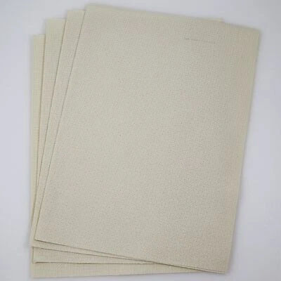 Lot de 4 toiles Aïda en coton 16 ct pour point de croix Crème 305 x 457 cm - Photo 1/4