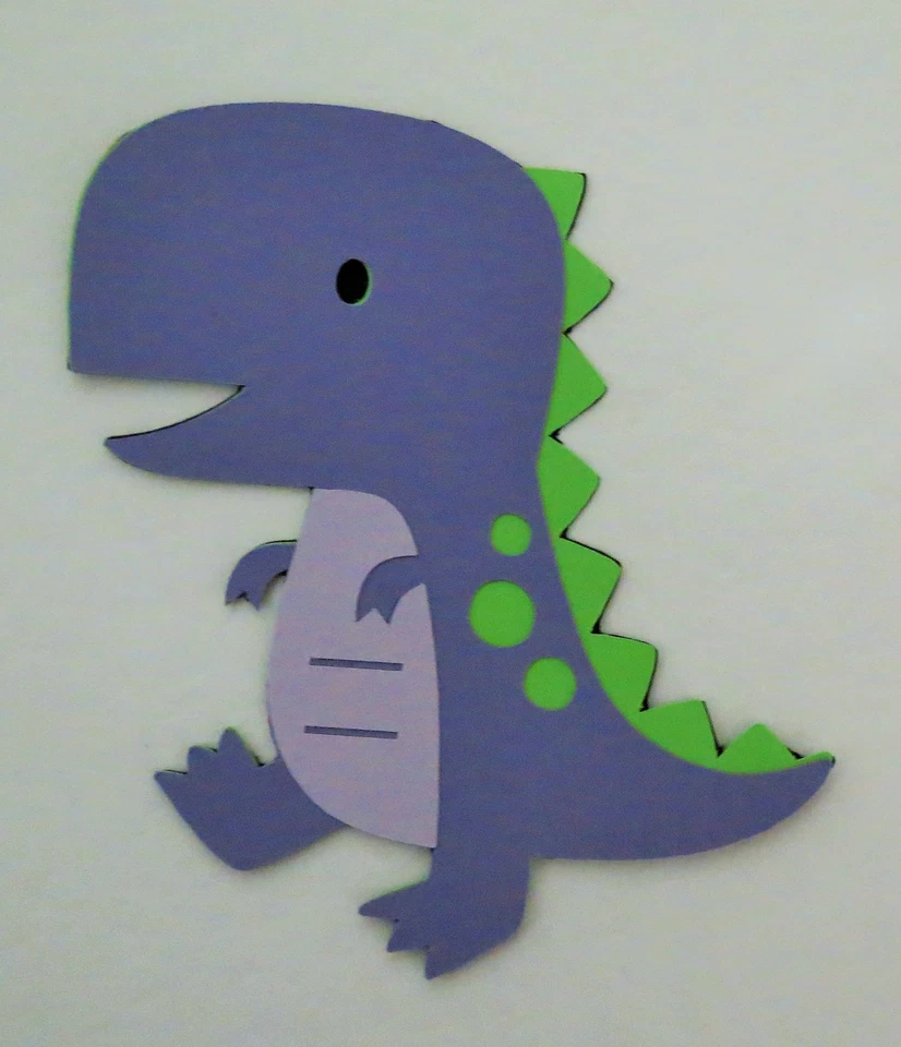 Lindo adorno de álbum de recortes troquelado de papel dinosaurio de dinosaurios animales lindos Foto 1 de 1