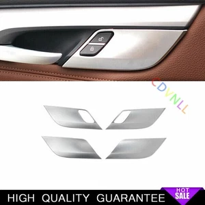 Interior Door Handle Bowl Cover Trim For BMW X5 X6 F15 F16 2014-18 Matte Silver - Imagen 1 de 8