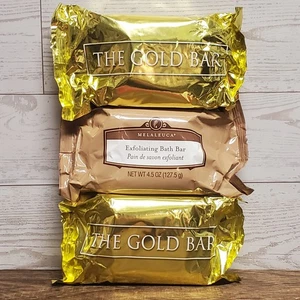 Confezione 3 Sapone da Bagno MELALEUCA THE GOLD BAR & ESFOLIANTE Full size NUOVO/SIGILLATO  - Foto 1 di 8