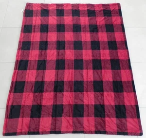 Manta WOOLRICH 100 % Poliéster Roja a Cuadros y Negra 59" x 47" RN 91519 - Imagen 1 de 9