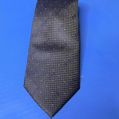 Dolce & Gabbana Neck Tie 100% Silk Small Polka Dot And D&G Logo Blue Handmade - Image 1 of 4