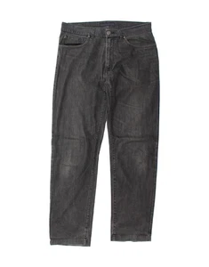 Pantalones de mezclilla rectos TRUSSARDI para hombre W34 L31 negros DF69 - Imagen 1 de 3