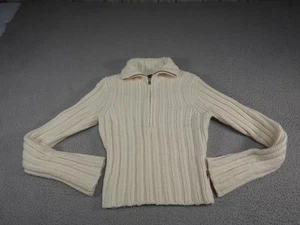 Vintage Abercrombie & Fitch Sweater Womens Medium White Lambswool Babydoll Fairy - Picture 1 of 11