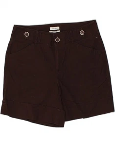 DOCKERS Womens Curvy Mid Rise Chino Shorts US 6 Medium W30 Brown Cotton CH13 - Picture 1 of 3