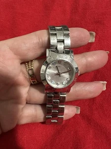 Marc Jacobs MBM3214 Women's Amy Silver Stainless Steel Designer Watch - Picture 1 of 7