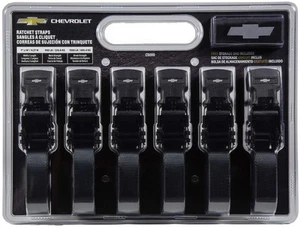 C5000 Black 1" x 14' Rugged Durable Ratchet Tie Down Straps (1,500 LB Break S... - Picture 1 of 8