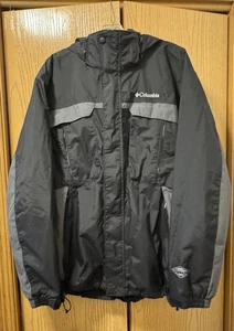 Columbia Cappotto Uomo Lrg Nero Grigio con Cappuccio Omni TechHooded 3 in 1 Isolato Invernale - Foto 1 di 10