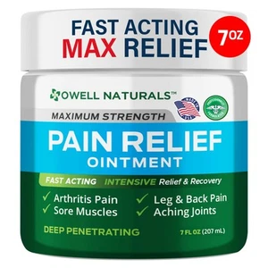 Pain Ointment 7 oz – All Natural Oil Based Fast Acting Formula for Arthritis,... - Picture 1 of 9