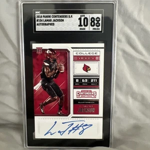 2018 Lamar Jackson Panini Contenders Draft Picks Auto Variation 1 on card auto - Bild 1 von 8